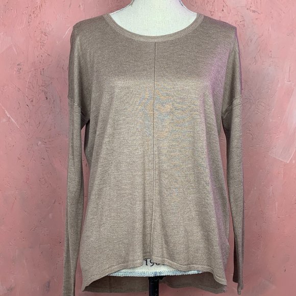 Flowy Taupe H&M Lightweight Knit Sweater/Flowy Sweater/Small H&M Sweater Neutral - Picture 5 of 9